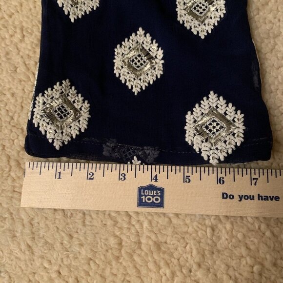 Unbranded. Sz M. Gorgeous Metallic Embroidered Chiffon Lined Dressy Pants. B66 - Picture 3 of 3